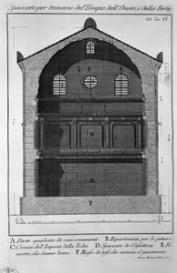 Doorsnede van de Tempel van Eer en Deugd